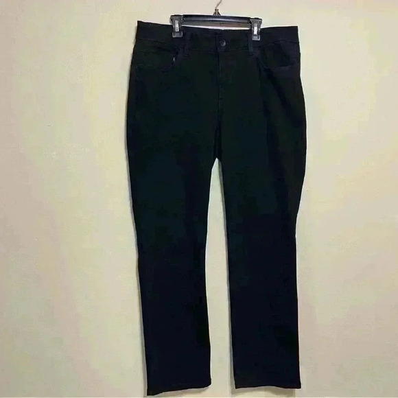 Lee Women's Perfect Fit Straight Leg Jeans Black Size 16 Medium - Picture 1 of 10